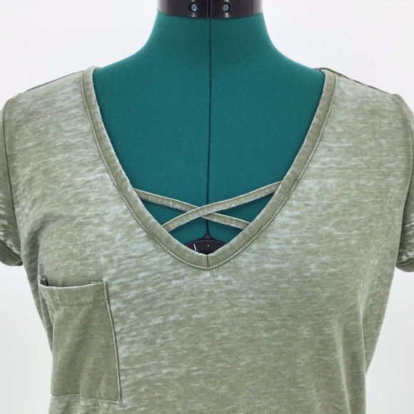 Jack by BB Dakota Cross My Heart Burnout Tee, S - Picture 2 of 16